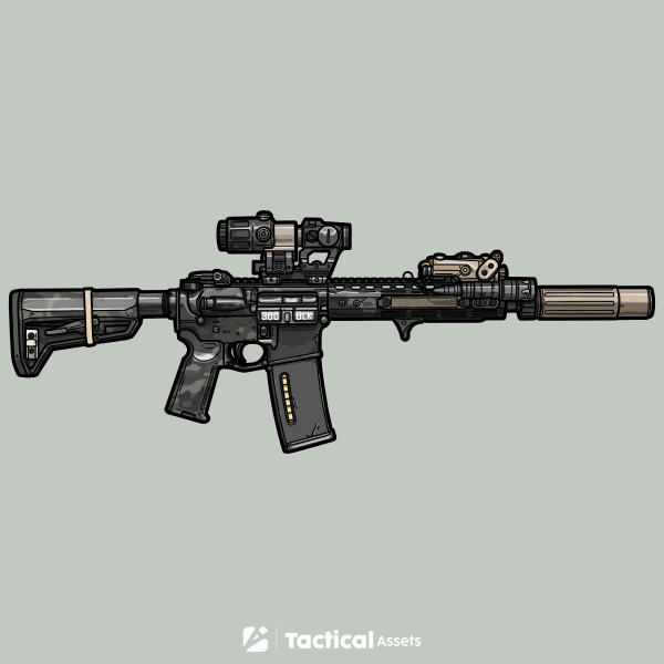 AR-15 Camo Black